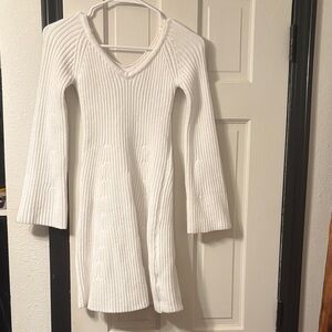 SHEIN White Long Sleeve Dress